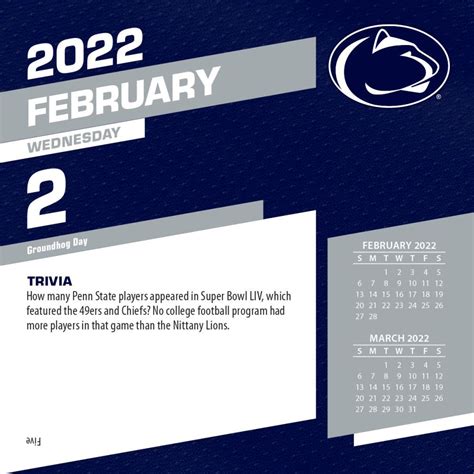 Penn State Calendar 2022